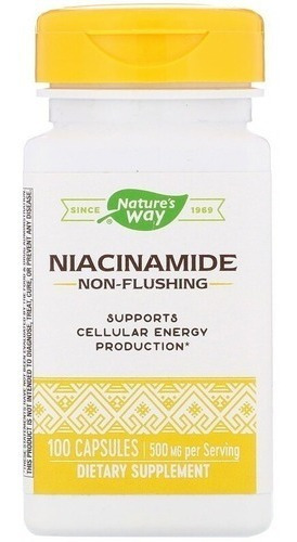 Niacinamida 500 Mg 100 Caps - Nature's Way Niacinamide Eua