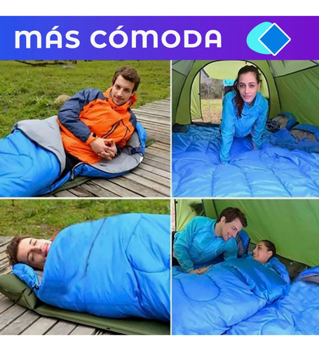 Bolsa De Dormir Termica Camping Campamento Liviana Capucha Rojo