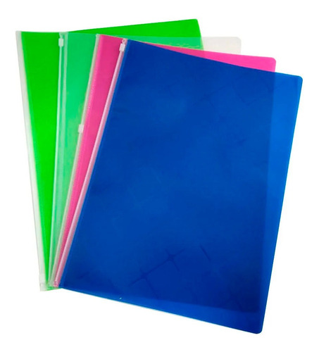 12 Carpeta Folder Cierre Impermeable Oficio Archivero Plasti