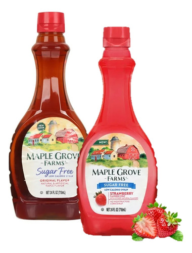2 Botes De Miel Maple Grove Farms Original + Fresa 710ml C/u