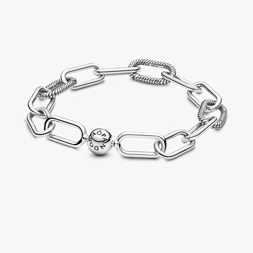 Imagen 2 de 3 de Brazalete Pandora M E Eslabón Original Plata S925 Ale