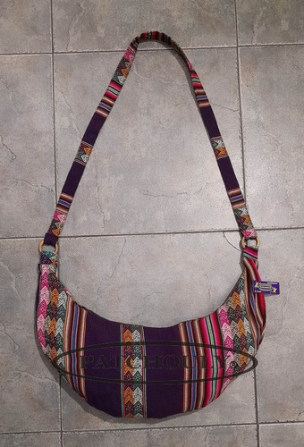 Imagen 2 de 3 de Morral Aguayo Ovalado Bolso Bandolera Cartera Artesanal