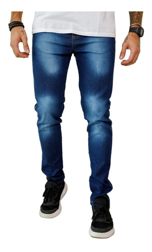 Calça Masculina Jeans Elastano Que Estica Se Ajusta Ao Corpo