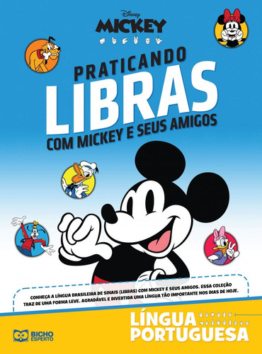 Livro Disney Mickey - Praticando Libras Com Mickey E Seus Amigos - Língua Portuguesa