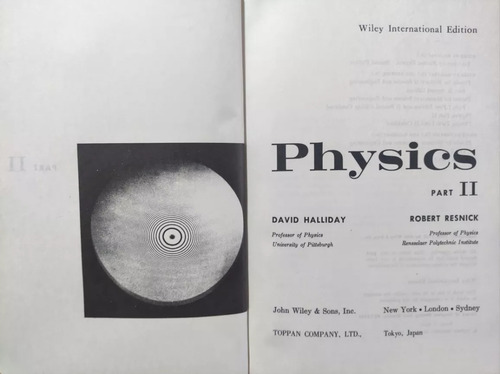 Physics. Part 2. D Halliday - R Resnick. En Inglés. Física (Reacondicionado)