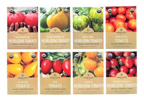 Surtido De Semillas De Tomate Heirloom - Ocho Variedades Org