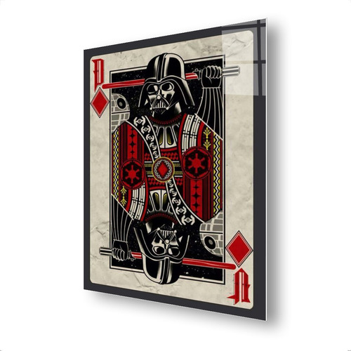 Cuadro Metalico Darth Vader Carta Star Was Aluminio 30x40   