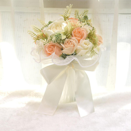 Flor De Jabón De Ramas De Novia De La Novia De Boda Color C