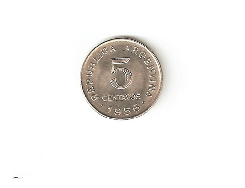 Monedas Argentinas 5 Centavos De 1956 C. Liso Sc-