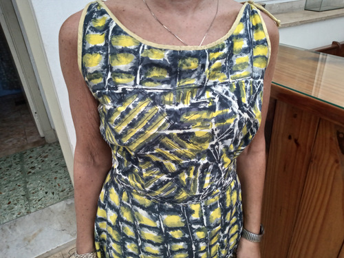 Vestido Vintage. Años 60.estilo Jackie. T.s.diseño Selvático (Usado)
