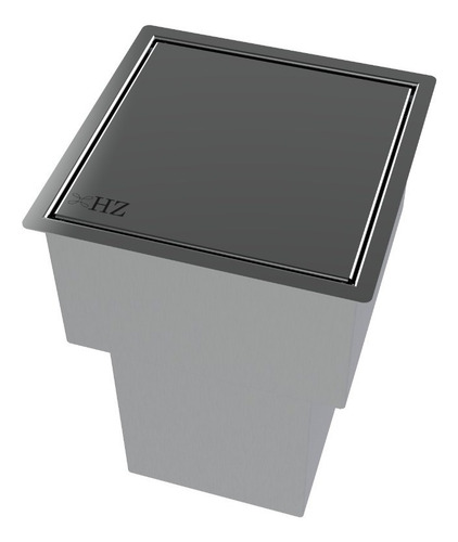 Lixeira Quadrada Inox Embutir 5 L Para Bancada - Tampa Click