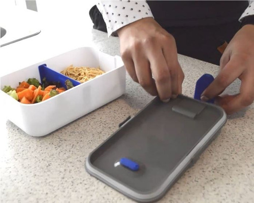 Recipiente Hermético Para Comida Cubiertos Godin Microondas