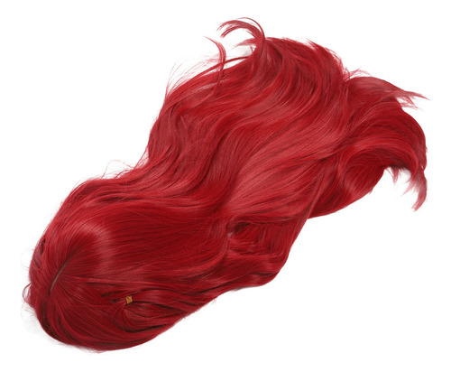 / Peluca Larga Roja Para Cosplay, Pelucas Rectas Bang
