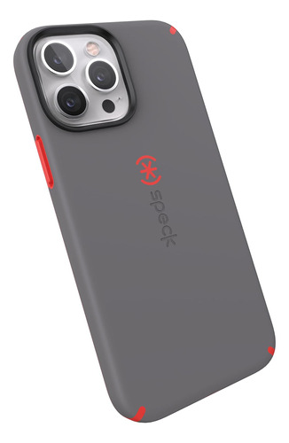 Funda Speck Para iPhone 12 Y 13 Pro Max-moody Grey/turbo Red