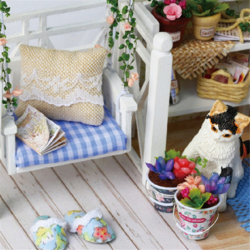 Casa De Muñecas En Miniatura I 3d De Madeira Diy, Móveis Flo