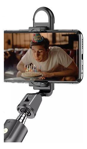 Baston Selfie Con Luz Led Juvenil, Te Hará Brillar, Negro. (Usado)