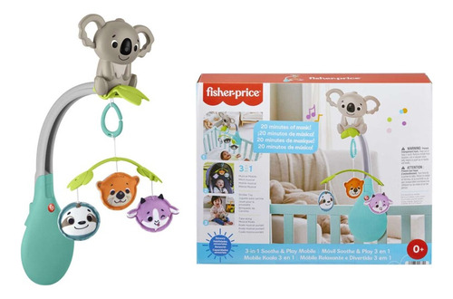 Mobile 3 Em 1 Doces Sentidos Fisher Price - Berço E Carrinho