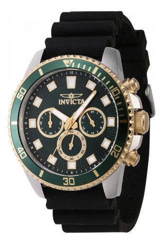 Reloj pulsera Invicta 46127 con correa de silicona color acero