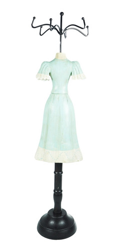 Manequim Expositor Busto Jóias Bijuterias - Verde Água