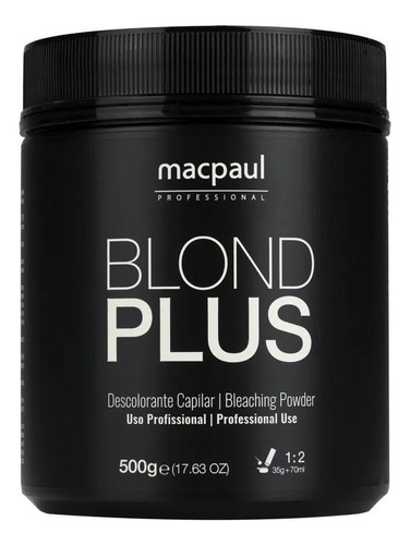 Pó Descolorante Blond Plus Branco Macpaul