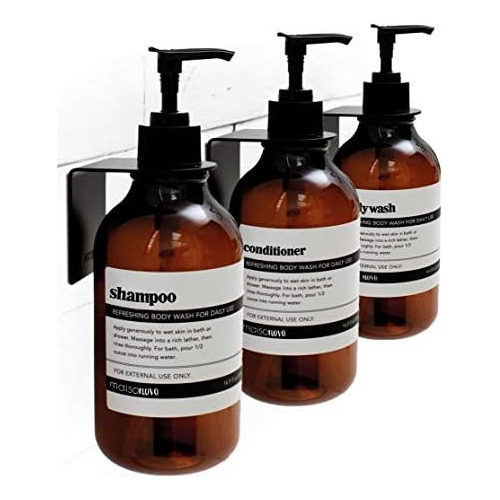 Shampoo Dispenser For Shower Wall 3 Chamber - Drill Fre...