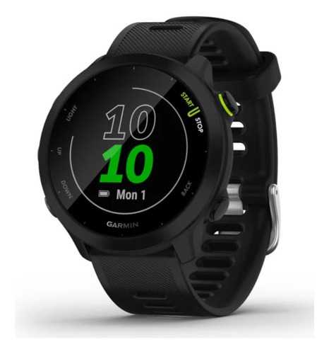 Garmin Forerunner 55 Monitor Cardíaco Gps Garantia 1 Ano, Nf Preto Pp/p