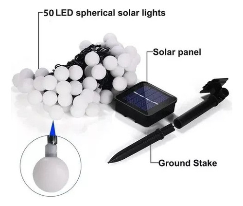 Cadena De Luces Led Solares Adecuadas Para Carpas De Fiesta