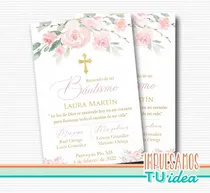 Comprar Estampita Bautismo Nena 4, Tarjeta Bautismo Imprimible
