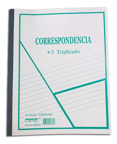 Cuaderno Talonario Libro Correspondencia Nro 3 Triplicado 