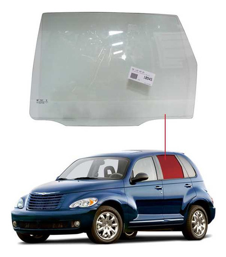 Vidro Porta Traseira Esquerda Chrysler Pt Cruiser 2007 Fuyao