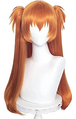 Peluca Cosplay Langley Para Mujer Con Colas Caballo Pelo Lar