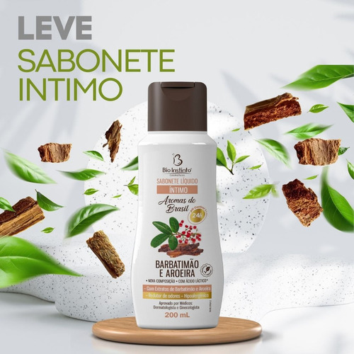 Sabonete Feminin Liquido Intimo Barbatimão-aroeira Tira Odor