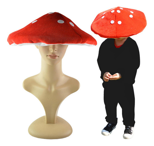2 Sombrero De Hongo Rojo, Accesorio Decorativo For Disfraz,