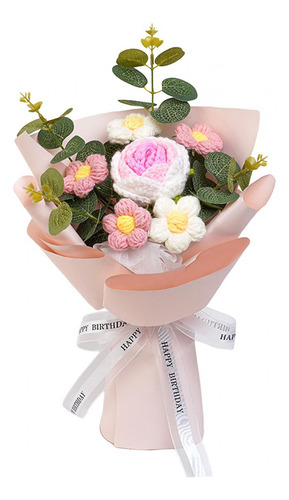 Bouquet De Flores Tejidas A Mano, Obsequio Especial Para