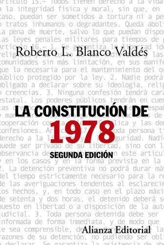 Constitucion De 1978,la - Blanco Valdes,roberto L