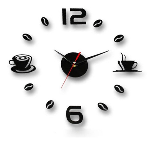 Reloj De Pared Estilo Minimalista Taza D Cafe Hazlo Tu Mismo