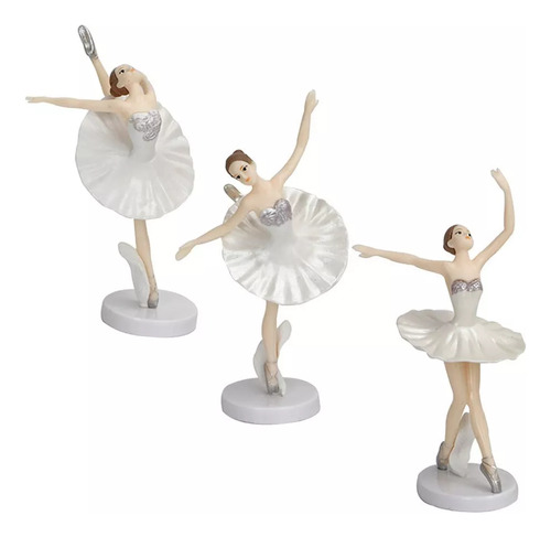 12 Piezas De Adornos Para Tartas Con Diseño De Bailarina Y N