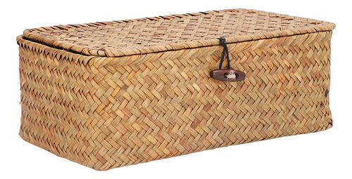 Caja De Almacenamiento Tejida, Cesta De Hierba Marina Natura