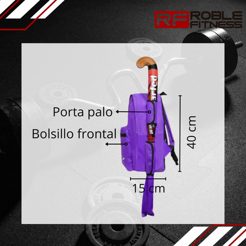 Mochila Hockey Funda Con Porta Palos Accesorios Reforzada