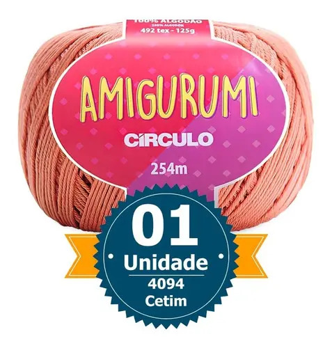 Fio Amigurumi Círculo 254m 100% Algodão 4094 - Cetim