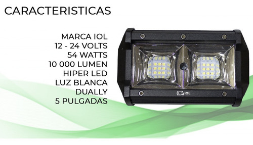 Imagen 4 de 4 de I O L 2 Barra Mini Faro 18 Hiper Led 5 Pulgada Dually Blanco