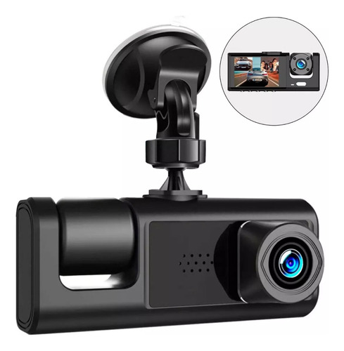 Dvr Para Carro Dash Cam 2 Camaras Frontal Interior Pantalla