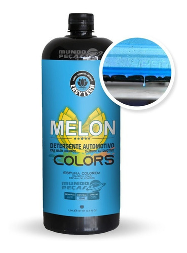 Shampoo Melon Colors Espuma Amarela Azul Rosa 1,5l Easytech