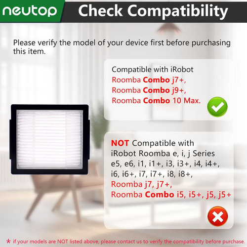 Filtro De Substituição Para Irobot Roomba Combo J7+, J9+, 10