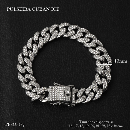 Kit Relógio Pulseira Anel Cravejado Hiphop Trap Ice Mc Funk
