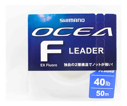 Tanza Leader Fluorocarbono Shimano Ocea 40lbs - 50 Mts - Lo 