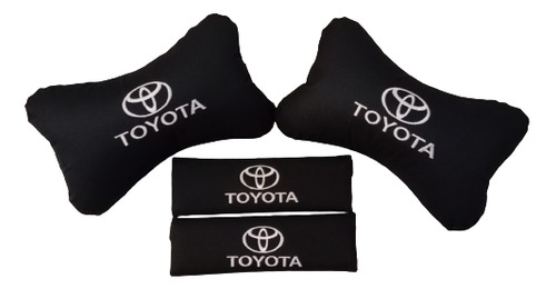 Combo Almohadas Apoya Cabeza Y Portacinturones Toyota 