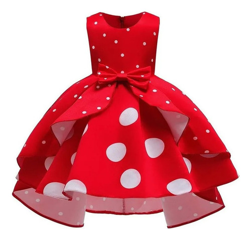 Vestido De Princesa Infantil Retrô De Bolinhas