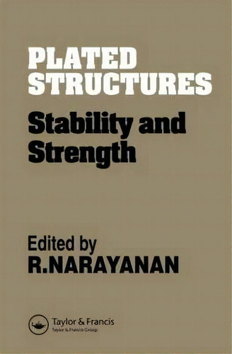 Plated Structures, De R. Narayanan. Editorial Taylor Francis Ltd, Tapa Dura En Inglés