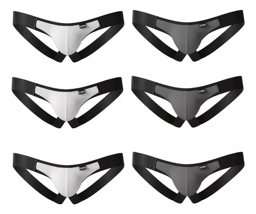 Tanga De Seda Helada Jockstraps Para Hombre, Tanga, 6 Unidad